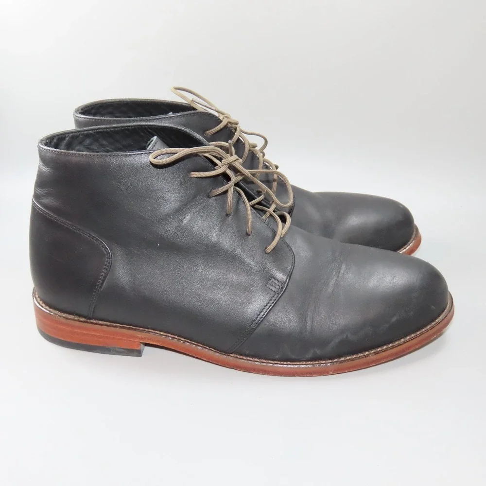Nisolo Everyday Chukka Boot Black Leather Mens 8.5 Casual Outdoors Made In Peru